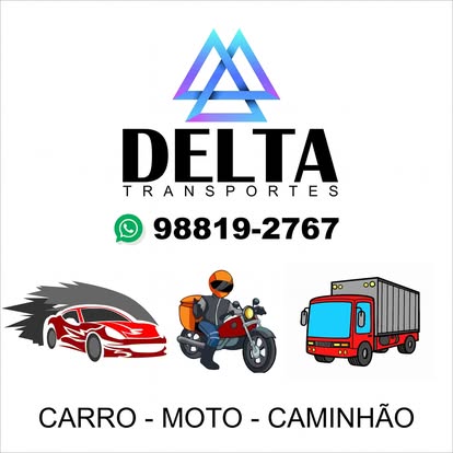 Delta Transportes - Frota completa com carro, moto e caminhão